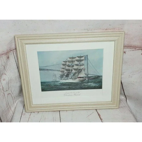 A Wilton Industries Charles Chas Lundgren Norwegian Sail Training Ship Painting